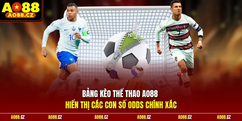 Bảng kèo thể thao Ao88 hiển thị các con số Odds chính xác
